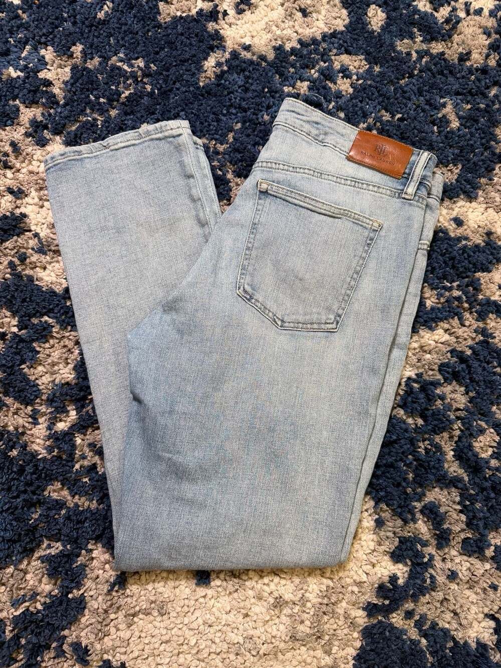 Lauren Ralph Lauren Women's Light Wash Slim Straight Leg Jeans Size 12
